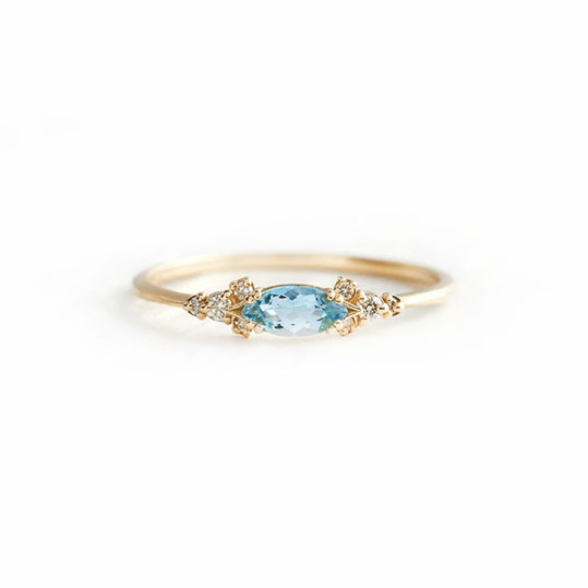 Keisha Diamond Pearl Ring