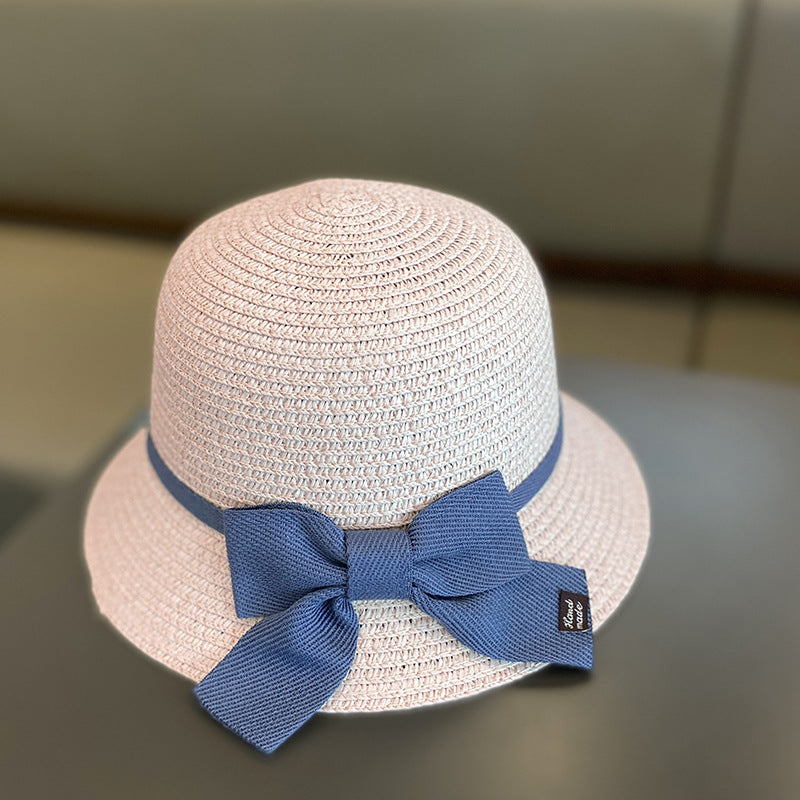 Children's Sun Visor Hat Girls Straw Hat Set