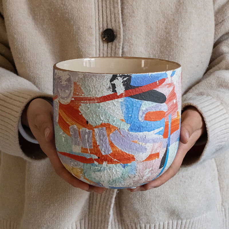 Matisse Ceramic Flower Pot Medium Art Flower Pot Succulent Plant Orchid Green Radish Pot